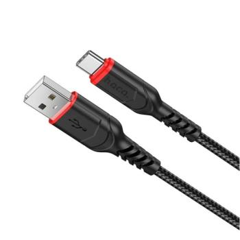 HOCO X59 adatkábel (USB - Type-C, 3A, gyorstöltő, 100cm) FEKETE kép