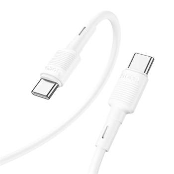 HOCO X83 adatkábel (Type-C - Type-C, 60W, PD gyorstöltő, 100cm) FEHÉR kép