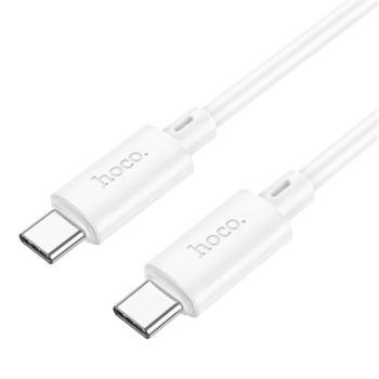 HOCO X88 adatkábel (Type-C - Type-C, 60W, PD gyorstöltő, 100cm) FEHÉR kép