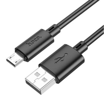 HOCO X88 adatkábel (USB - microUSB, 2.4A, gyorstöltő, 100cm) FEKETE kép