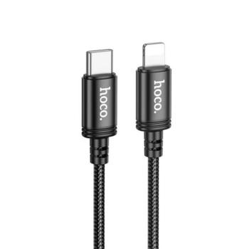 HOCO X89 adatkábel (Type-C - lightning, 27W, PD gyorstöltő, 200cm) FEKETE kép
