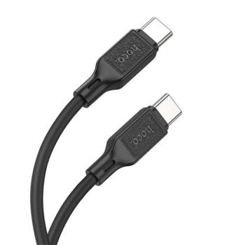 HOCO X90 adatkábel (Type-C - Type-C, 60W, PD gyorstöltő 3.0, 100cm) FEKETE kép