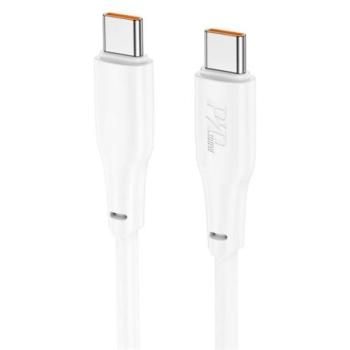 HOCO X93 adatkábel (Type-C - Type-C, 100W, 3A, PD gyorstöltő, 200cm, törésgátló) FEHÉR kép