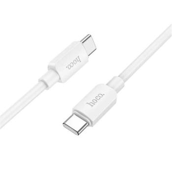 HOCO X96 adatkábel (Type-C - Type-C, 3A, 60W, PD gyorstöltő, 100cm) FEHÉR kép
