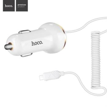 HOCO Z14/Micro USB 3.4A + 1xUSB Autós töltő - Fehér kép