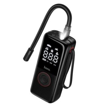 Hoco ZP18 wireless kerékpumpa / kompresszor beépített világítással, 4000mAh, fekete kép
