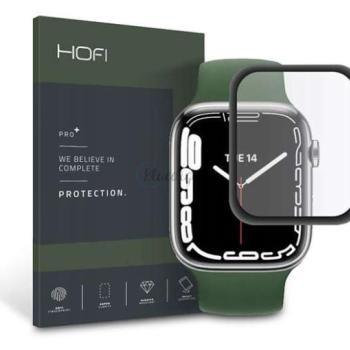 HOFI Hybrid Glass üveg képernyővédő fólia - Apple Watch Series 7/Series 8 (41 mm) - fekete kép