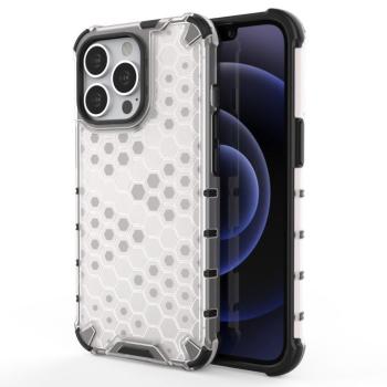 Honeycomb tok Armor tok TPU Bumper iPhone 13 Pro átlátszó kép