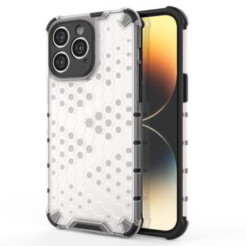 Honeycomb tok iPhone 14 Pro Armor hibrid tok átlátszó kép