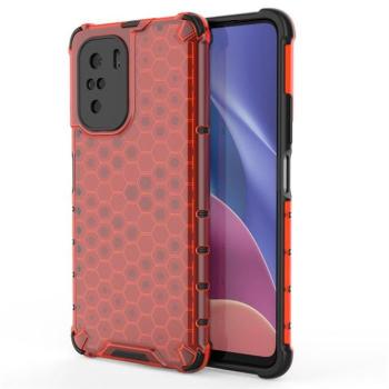 Honeycomb tok Páncél telefontok TPU Bumper Xiaomi redmi K40 Pro + / K40 Pro / K40 / Poco F3 piros kép