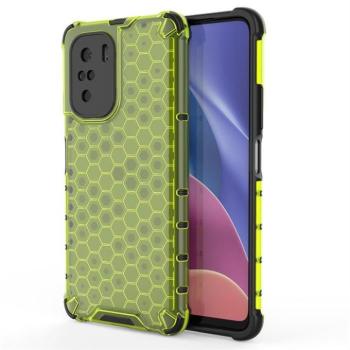 Honeycomb tok Páncél telefontok TPU Bumper Xiaomi redmi K40 Pro + / K40 Pro / K40 / Poco F3 zöld kép