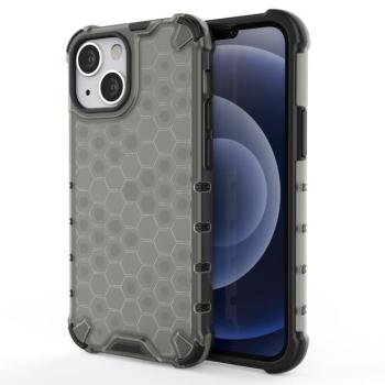Honeycomb tok ütésálló telefontok TPU Bumper iPhone 13 mini fekete kép