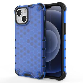 Honeycomb tok ütésálló telefontok TPU Bumper iPhone 13 mini kék kép