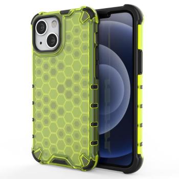 Honeycomb tok ütésálló telefontok TPU Bumper iPhone 13 mini zöld kép