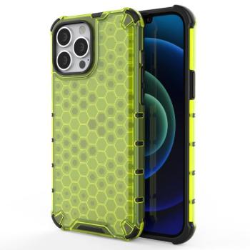 Honeycomb tok ütésálló telefontok TPU Bumper iPhone 13 Pro Max zöld kép