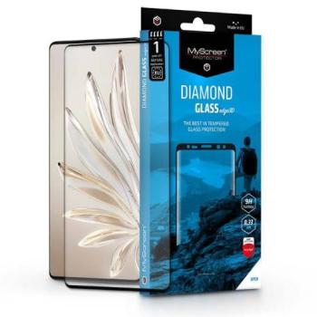 Honor 70 5G edzett üveg képernyővédő fólia ívelt kijelzőhöz - MyScreen ProtectorDiamond Glass Edge3D - fekete kép
