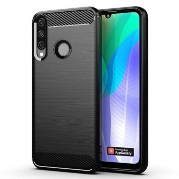 Honor 9A szilikon tok, fekete, Carbon fiber kép