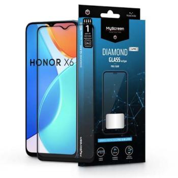 Honor X6 edzett üveg képernyővédő fólia - MyScreen Protector Diamond Glass Lite Edge2.5D Full Glue - fekete kép