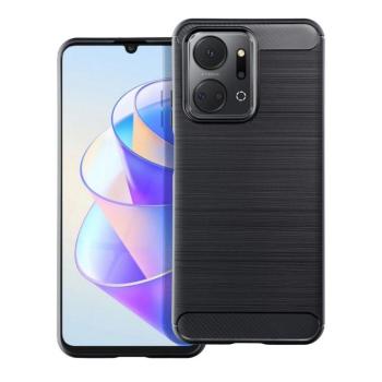 Honor X7a szilikon tok, fekete, Carbon fiber kép