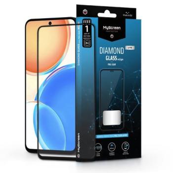 Honor X8 edzett üveg képernyővédő fólia - MyScreen Protector Diamond Glass Lite Edge2.5D Full Glue - fekete kép