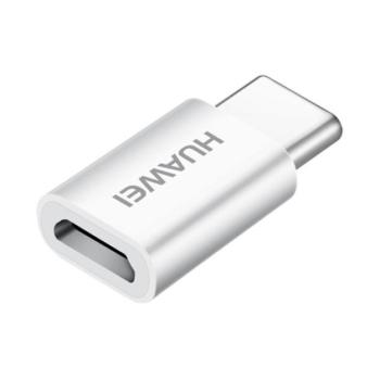 HUAWEI adapter (microUSB-Type-C, töltés, adatátvitel) FEHÉR Asus Zenfone 3 5.5 (ZE552KL), Honor 8, Sony Xperia X Compact (F5321), Sony Xperia XZ (F8331), LG V20 (H990), Huawei Nova, Blackberry DTE kép
