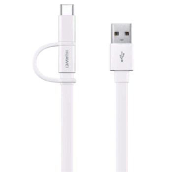 HUAWEI adatkábel és töltő (USB - microUSB, Type-C, csak töltés! 150cm) FEHÉR Evolveo Strongphone Q5, Blackberry DTEK50 , Vodafone Smart turbo 7 (VFD500), HTC Desire 825, Asus Zenfone 3 5.5 (ZE5 kép