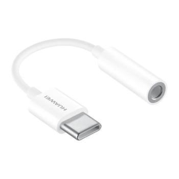 HUAWEI audió adapter (Type-C - 3.5mm jack aljzat) FEHÉR Honor 8, Huawei Nova, Huawei Mate 9, Huawei Nexus 6P, Huawei MediaPad M5 10.8 WIFI, Huawei MediaPad M5 10.8 LTE, Huawei P20 Pro, Huawei MediaP kép