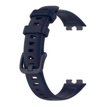 Huawei Band 8 / 9 / 10, szilikon pótszíj, állítható, sötétkék kép