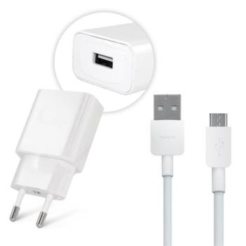 HUAWEI hálózati töltő USB aljzat (5V / 2000mA, 10W, gyorstöltés támogatás + PY0857 microUSB kábel) FEHÉR Motorola E3, Nokia 6500 Slide, Nokia 8800 Arte, Nokia N81 8GB, Nokia 3120 Classic, No kép