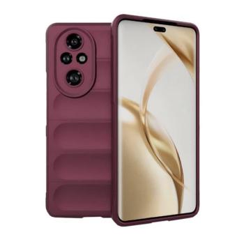 Huawei Honor 200 Pro, Szilikon tok, közepesen ütésálló, 3D minta, bordó kép