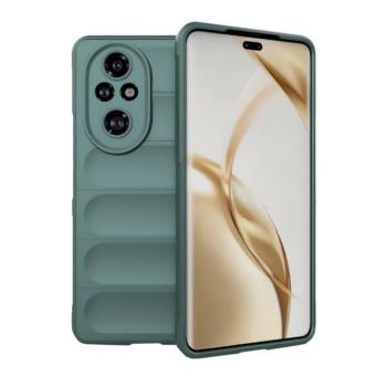 Huawei Honor 200 Pro, Szilikon tok, közepesen ütésálló, 3D minta, sötétzöld kép