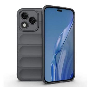 Huawei Honor 400 Lite, Szilikon tok, közepesen ütésálló, 3D minta, sötétszürke kép