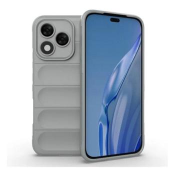 Huawei Honor 400 Lite, Szilikon tok, közepesen ütésálló, 3D minta, világosszürke kép