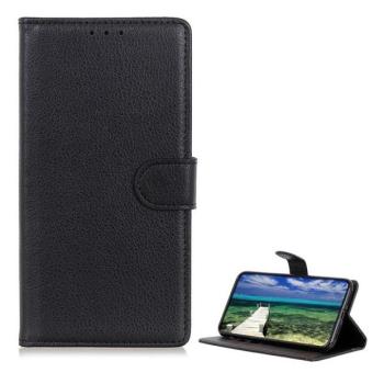 Huawei Honor 90 Lite, Oldalra nyíló tok, stand, kártyatartóval, csatos, bőrhatású, prémium, fekete kép