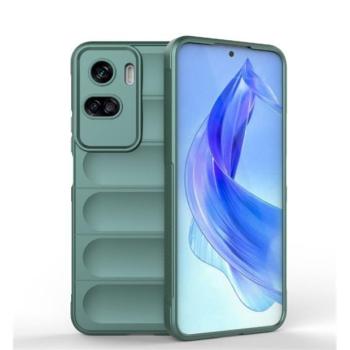 Huawei Honor 90 Lite, Szilikon tok, közepesen ütésálló, 3D minta, sötétzöld kép