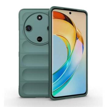 Huawei Honor Magic 6 Lite / X9b / X50, Szilikon tok, közepesen ütésálló, 3D minta, sötétzöld kép