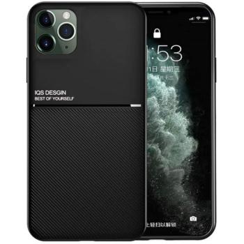 Huawei Mate 30 / 30 5G, Szilikon tok, közepesen ütésálló, mágneses tartóval kompatibilis, karbon minta, Wooze Carbon, fekete kép