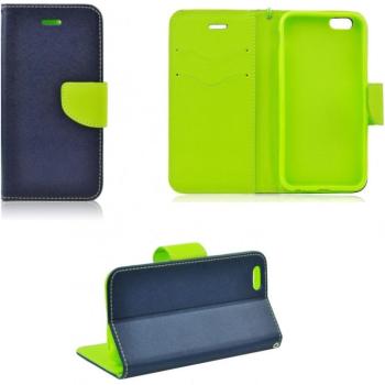 Huawei Mate 30 Lite, Oldalra nyíló tok, stand, Fancy Book, sötétkék kép