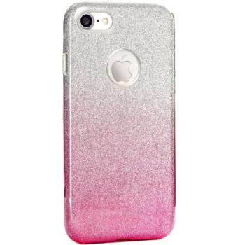 Huawei Mate 30 Lite, Szilikon tok, csillogó, Forcell Shining, vörösarany/ezüst kép