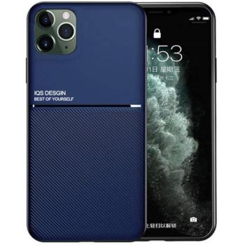 Huawei Mate 40 Pro Plus, Szilikon tok, közepesen ütésálló, mágneses tartóval kompatibilis, karbon minta, Wooze Carbon, sötétkék kép