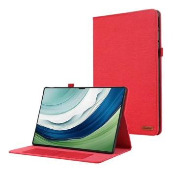Huawei MatePad Pro (12.2) (2024), mappa tok, stand, textil hatás, piros kép