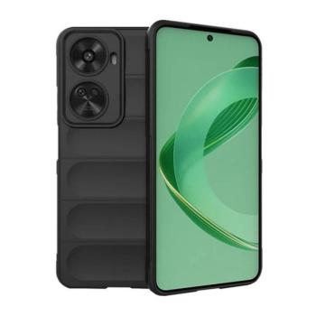 Huawei Nova 11 SE / 12 SE, Szilikon tok, közepesen ütésálló, 3D minta, fekete kép