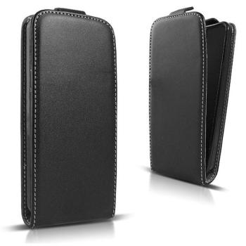 Huawei Nova Plus, Forcell lenyitható bőrtok, Slim Flexi, felfelé nyíló - kinyitható, fekete kép