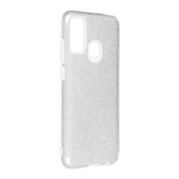 Huawei P Smart 2020 szilikon tok, csillámos, hátlap tok, ezüst, Shining kép