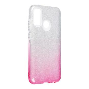 Huawei P Smart 2020 szilikon tok, csillámos, hátlap tok, pink-ezüst, Shining kép