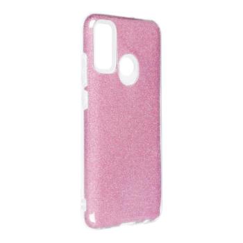 Huawei P Smart 2020 szilikon tok, csillámos, hátlap tok, pink, Shining kép