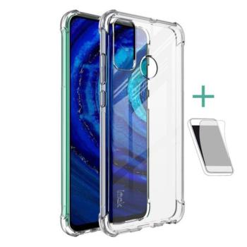 Huawei P Smart (2020), Szilikon tok, közepesen ütésálló, légpárnás sarok, IMAK, átlátszó kép