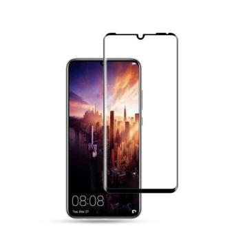 Huawei P30 Pro, Kijelzővédő fólia, ütésálló fólia (az íves részre is!), Tempered Glass (edzett üveg), fekete kép