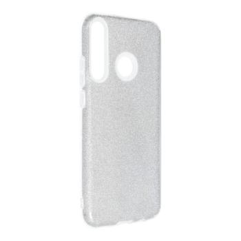 Huawei P40 Lite E / Y7P szilikon tok, csillámos, hátlap tok, ezüst, Shining kép