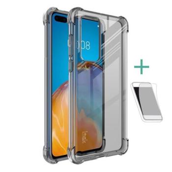 Huawei P40, Szilikon tok, közepesen ütésálló, légpárnás sarok, IMAK, füst kép